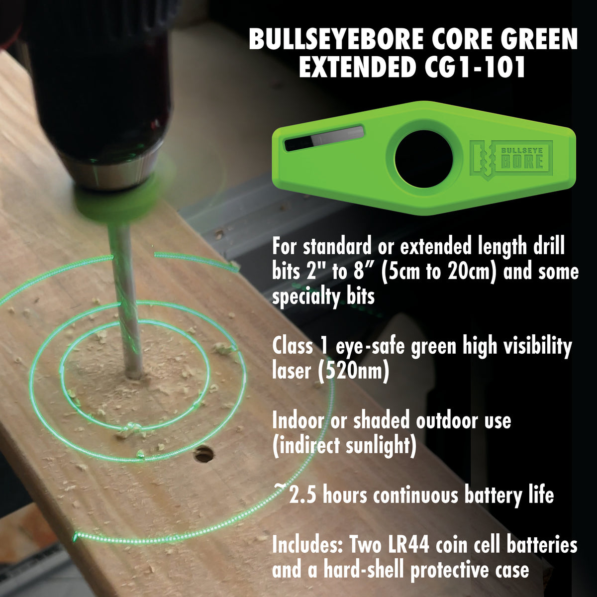 BullseyeBore Core Green CG1-101